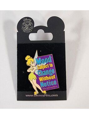 DISNEY TINKERBELL TRADING PIN MOOD SUBJECT TO CHANGE WITHOUT NOTICE TINK CARD